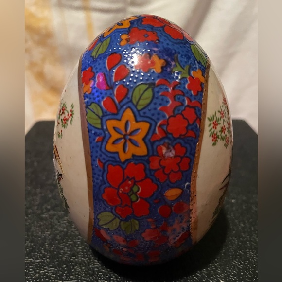 Satsuma Accents Vintage Handmade Painted Satsuma Porcelain Eggmade